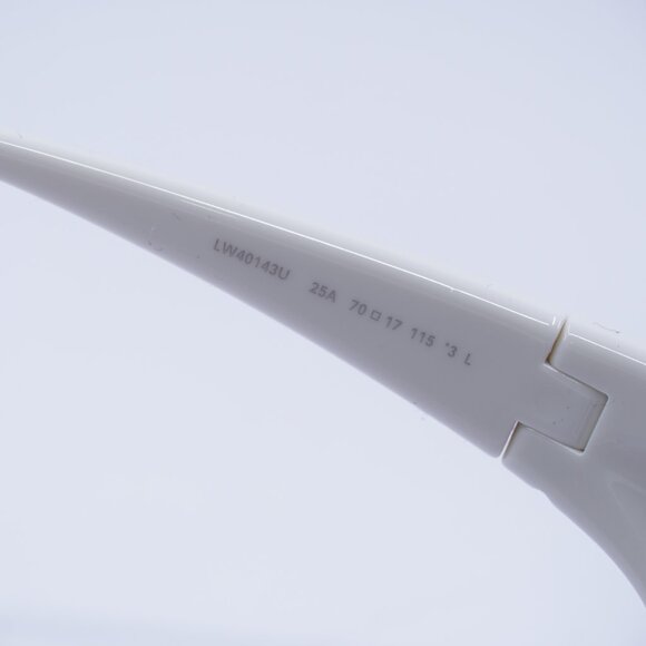 Loewe LW40143U 25A Sunglasses Ivory Geometric Frame, Grey Lenses - Picture 9 of 11